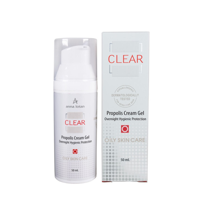 Anna Lotan Clear Propolis Cream Gel Overnight Hygenic Protection 50ml — Tundlik nahk Anna Lotan Clear Propolis Cream Gel Overnight Hygenic Protection 50ml — Tundlik nahk