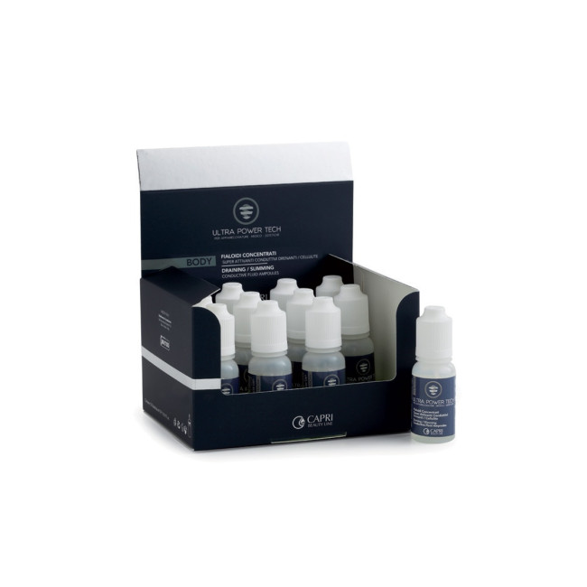 Capri Beauty Line Ultra Power Tech Draining Slimming Conductive Fluid Ampoule 15ml — Догляд і процедури Capri Beauty Line Ultra Power Tech Draining Slimming Conductive Fluid Ampoule 15ml — Догляд і процедури