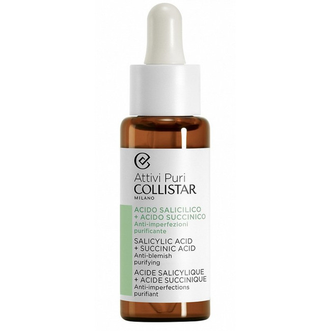 Collistar Attivi Puri Salicylic Acid + Succinic Acid Anti-Blemish Purifying Drops 30ml — Сироватки Collistar Attivi Puri Salicylic Acid + Succinic Acid Anti-Blemish Purifying Drops 30ml — Сироватки