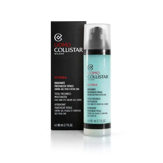 Collistar Uomo Hydra Total Freshness Moisturizer Face and Eye Cream-Gel 24h 80ml — Догляд за очима та губами Collistar Uomo Hydra Total Freshness Moisturizer Face and Eye Cream-Gel 24h 80ml — Догляд за очима та губами