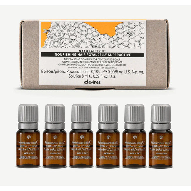 Davines NaturalTech Nourishing Hair Royal Jelly Superactive Mineralizing Scalp Treatment 6x8 ml — Behandlungen Davines NaturalTech Nourishing Hair Royal Jelly Superactive Mineralizing Scalp Treatment 6x8 ml — Behandlungen