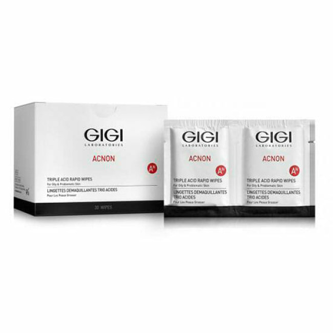 GIGI Acnon Triple Acid Rapid Wipes 30pcs GIGI Acnon Triple Acid Rapid Wipes 30pcs