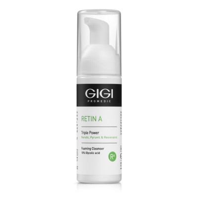 GIGI Retin A Triple Power Foaming Cleanser 10% Glycolic Acid 120ml GIGI Retin A Triple Power Foaming Cleanser 10% Glycolic Acid 120ml