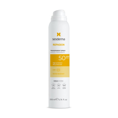 Sesderma Repaskin Transparent Spray SPF50 (200ml) — Corpo Sesderma Repaskin Transparent Spray SPF50 (200ml) — Corpo