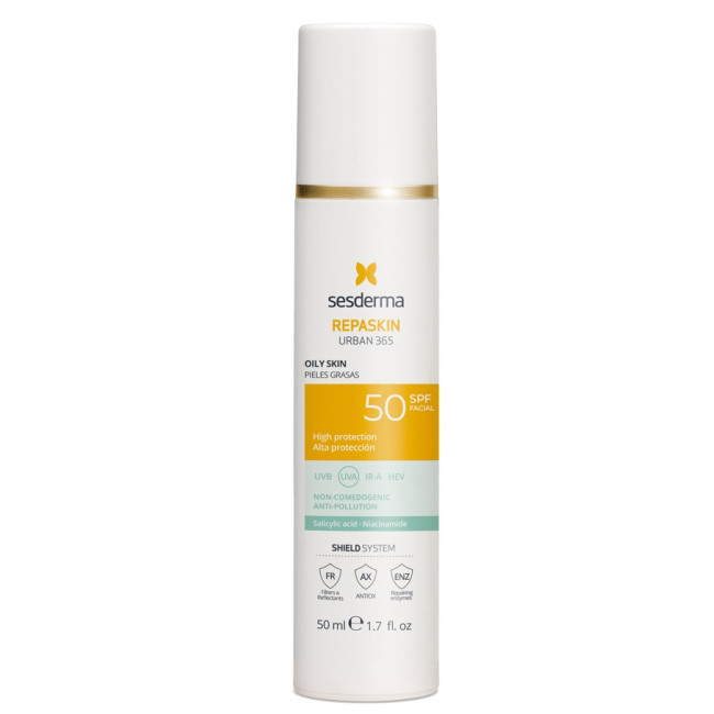 Sesderma Repaskin Urban 365 Oily Skin SPF50 (50ml) — Лицо Sesderma Repaskin Urban 365 Oily Skin SPF50 (50ml) — Лицо