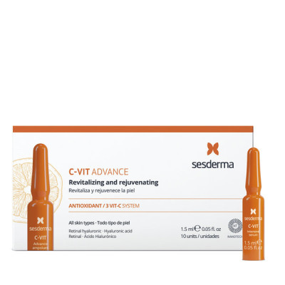 SeSderma C-Vit Advanced Antiox Booster Deep Action Ampules 10x1.5ml — C-vitamiin SeSderma C-Vit Advanced Antiox Booster Deep Action Ampules 10x1.5ml — C-vitamiin