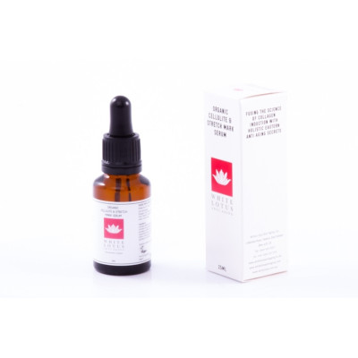 White Lotus Organic Cellulite & Stretch Mark Serum 25ml — Tselluliidivastane ja vormiv hooldus White Lotus Organic Cellulite & Stretch Mark Serum 25ml — Tselluliidivastane ja vormiv hooldus